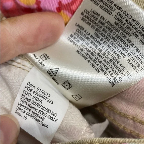 Jones New York Floral Ankle Pants - Pink and Tan - Picture 10 of 10